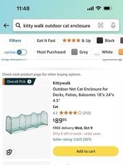 Kittywalk Patio Version Outdoor Cat Enclosure Green 18″ x 24” x 4.5”