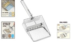 Ergonomic XL Cat Litter Scoop – Stainless Steel with Deep Shovel Design for Cats