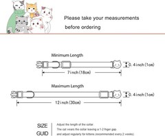 Cute & Comfortable 4-Pack Cat Collars – Breakaway Safety Buckle Included