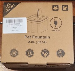 Pet Cat Dog Drinking Water Fountain Filtered Blue Lighted USB Connected Unit