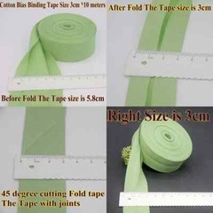 Color: NICKEL, Size: L – Cotton Bias Binding Tape Size 3cm *10meter Solid Color
