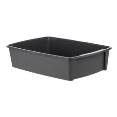 IRIS USA XXL Open Top Side Entry Cat Litter Box High Sides Gray