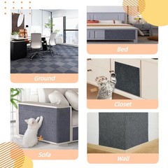 4 Pcs 11.8″x11.8″Cat Scratch Furniture 2Pcs Light Grey + Dark Gray
