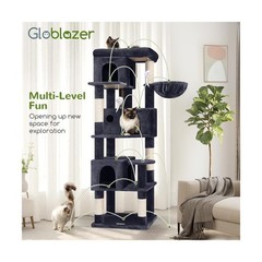 Globlazer Corner Cat Tree 66 inch Multi-Level Climbing Tower Kitty Condos Cat…