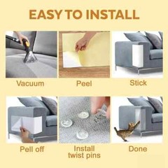 Cat Scratch Protector Furniture Couch Guards 24 Pack Clear Anti Scratch Sofa