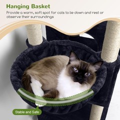 Globlazer Cat Tree Tall, 71 inches Cat Tower for Indoor Adult Cats Multi-Leve…