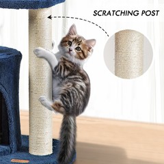 Small Cat Tree Tower for Kittens Multi-Level Condo Scratching Post ClevaHome