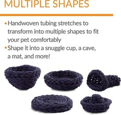 Pet Cat Dog Bed Fluffy Soft Cat Dog Bed Round Marshmallow Donut Cat Bed Sleeping