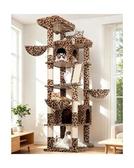 Globlazer Extra Large Leopard Cat Tree 80in Tall Cat Tower for Multiple Indoo…