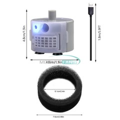 Cat Pets Water Fountain Pump Low Noise Brushless Motor Submersible DC5V/1A –