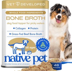 Bone Broth for Dogs – Made with Real Beef Bone Broth, Dog Food Toppers for Picky
