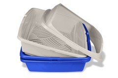 Framed Sifting Cat Litter Pan Easy Clean Kitty Box Tray Pet Supplies Home Use