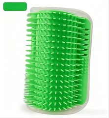 Cat Massage Comb Self Groomer Wall Brush Corner Face Scratcher Catnip Holder.