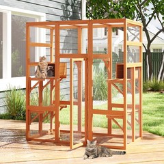 COZIWOW Large Cat House Outdoor Catio Play & Run Enclosures Indoor Window Cage