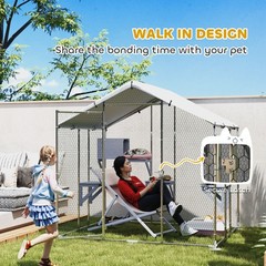 PawHut 94.5″ Extra Large Catio, Outdoor Cat Enclosure with Waterproof Cover
