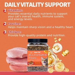 Cat Multivitamin Treats – Taurine for Cats L-Lysine 16 OZ