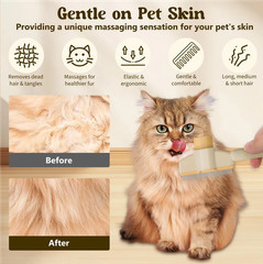 Pet Comb Grooming Brush Zen brush-Hair Remover Dog Cat Comb,Self-Cleaning Brush