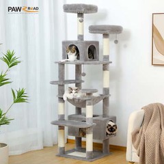 72″ Cat Tree Condo for Indoor Cat Big Tower Giant Castle Large Tall Furniture