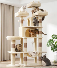 Heavy Duty Cat Tree for Indoor Cat, 71 Inch Large Cat Tower with Scratching Post