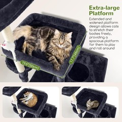 Extra Large Cat Tower 81-inch Tall Cat Tree Big Cats 20 lbs XXL Heavy Duty Cat
