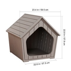Outdoor Cat House Durable Resin Shelter with Air Vents Waterproof Easy To Clean