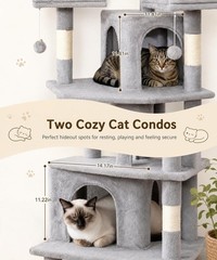 Heavy Duty Cat Tree for Indoor Cat 71 Inch Large Cat Tower with Scratching Post