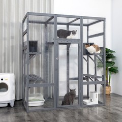 COZIWOW Cat House Catio Outdoor Cat Enclosure Large For Multiple Cat Window Cage