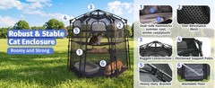 Catio Outdoor Cat Enclosure Pop up Cat Tower Tent Cat Playpen w/Breathable Mesh
