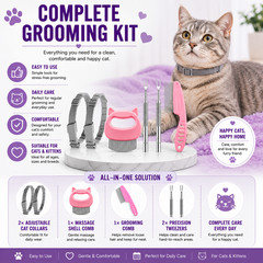 Cat Flea and Tick Treatment Include Cat Flea Collar, Tick Remover Tools And Comb