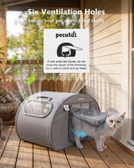 Cooling Dog House,with Cooling Mat for Small Dogs,Cat Bed,M,Gray
