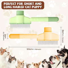 Pet Comb Grooming Brush Zen brush-Hair Remover Dog Cat Comb,Self-Cleaning Brush