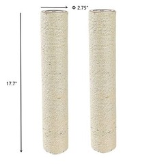 2-Pack 17.7″ L Ø 2.75″ Cat Tree Replacement Post with M8 Bolt Cat Tower Relac…