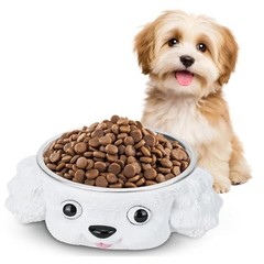 Dog Bowl for Mudium Small Breeds Cute Pet Food Bowl Detachable Stainless Steel