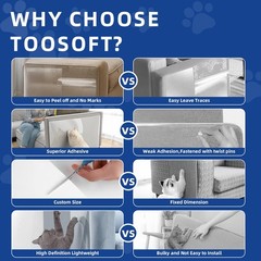 Anti Cat Scratch Furniture Protector Clear Thicken Vinyl 196.9″x16.5″ Couch P…