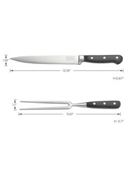 BLACK+DECKER 2-Piece Stainless Steel Carving Knife Set, 8” Carving Knife & 7” Fo