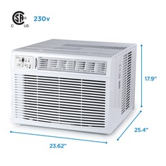 BLACK+DECKER Window Air Conditioner 18000 BTU, AC Window Unit Cools Up to 1000 S