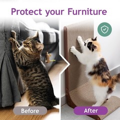 Necoichi Cardboard Cat Scratcher Wall for Indoor Cats – Cat Scratching Board,…