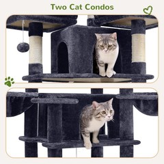 Big Cat Tower Indoor Cats 80inch Cat Tower Multiple Adult Cats XXL Cat Tree