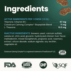 Vetriscience Calm & Confident Anxiety Supplement Chews For Cats, Chicken, 60ct