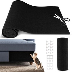 Cat Scratch Furniture Protector, 39.4″x15.8″ Self 15.8″W x 39.4″L, Black