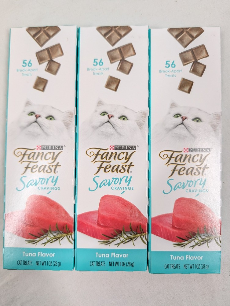 Purina Fancy Feast Savory Cravings Tuna Flavor Cat Treats – 3 packs 168 treats