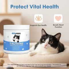 Premium Cat Taurine Powder Supplement – Essential Eye & Heart Health Support for