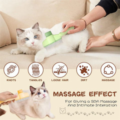 Pet Comb Grooming Brush Zen brush-Hair Remover Dog Cat Comb,Self-Cleaning Brush