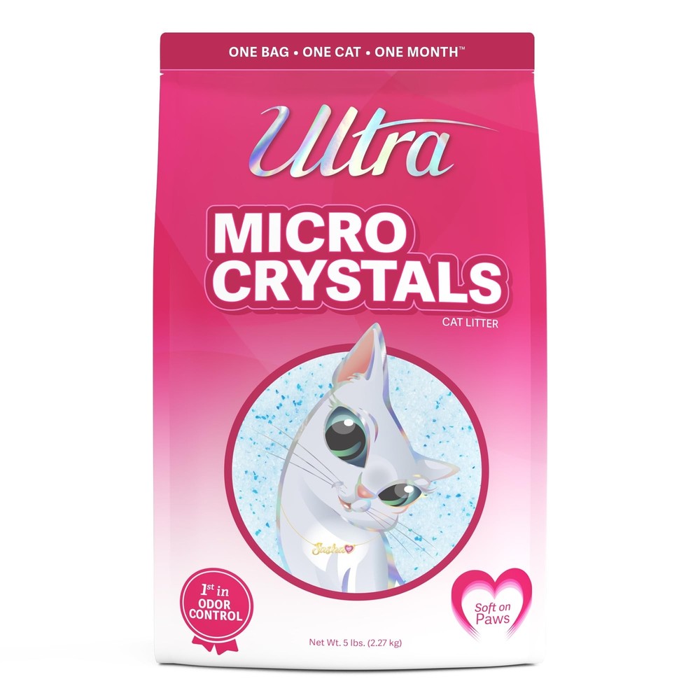 Ultra Micro Crystals Cat Litter – 99.9% Dust Free, Soft on Paws, Fragrance Fr…