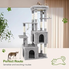 Globlazer Cat Tower for Indoor Cats, Heavy Duty Cat Trees for Large Cats Adul…