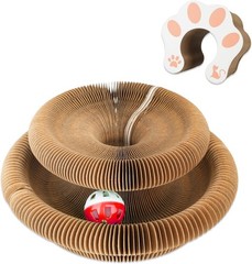 Kitty Curls Cat Toy Kurlz Interactive Scratch Pad Foldable AccordionRecyclabl