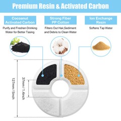 12x Pet Water Fountain Replacement Filters for Catit Cat Dog Drinking Flower