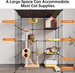 Oneluck Extra Large Cat Cage 55 Inch 4-Tier Catio DIY Enclosure