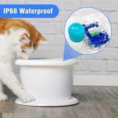 Pet Fountain Pump with Suction Cups, DC 5V-1.5W Blue Plastic Replacement Unit