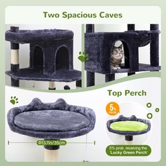 Globlazer 72in Heavy Duty Cat Tree for Large Cats Dark Gray